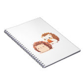 かわいい秋のハリネズミ – かわいい秋森林動物 ノートブック (右側)