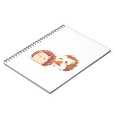 かわいい秋のハリネズミ – かわいい秋森林動物 ノートブック (左側)