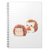 かわいい秋のハリネズミ – かわいい秋森林動物 ノートブック (正面)