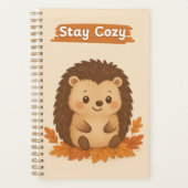 かわいい秋のハリネズミ プランナー手帳 (正面)