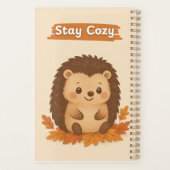 かわいい秋のハリネズミ プランナー手帳 (裏面)