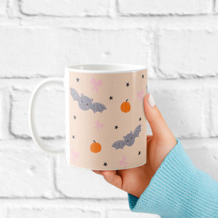 かわいい秋のハロウィンバット柄マグカップ コーヒーマグカップ