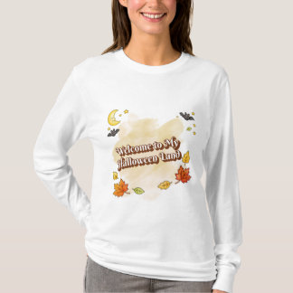 かわいい秋のハロウィンランドへようこそ Tシャツ