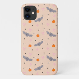 かわいい秋のハロウィン コウモリ柄フォンケース iPhone 11 ケース