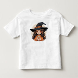 かわいい秋のハロウィンTシャツ 女の子用 | 愛らしい秋のデザイン トドラーTシャツ