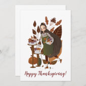 かわいい秋のパン屋さん サンキューカード (正面/裏面)