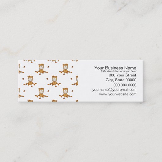 かわいい秋のベビーの秋のパタ葉ーン スキニー名刺 (正面)