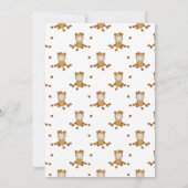 かわいい秋のベビーの秋のパタ葉ーン 招待状 (裏面)