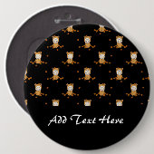 かわいい秋のベビーの秋のパタ葉ーン 缶バッジ (正面&裏面)