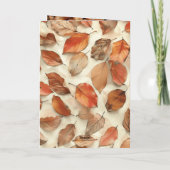 かわいい秋のリスおもしろいリス感謝祭カード サンキューカード (裏面)