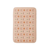 かわいい秋のリボンパターン バスマット (正面縦)