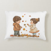 かわいい秋の子ども アクセントクッション (裏面)