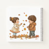 かわいい秋の子供たち ノートブック (裏面)