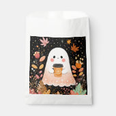 かわいい秋の幽霊とパンプキンコーヒー – 居心地の良い秋 フェイバーバッグ (正面)