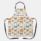 かわいい秋の弓パターン エプロン (正面)