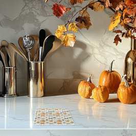 かわいい秋の弓パターン ガラスコースター