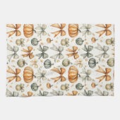 かわいい秋の弓パターン キッチンタオル (横)