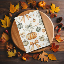 かわいい秋の弓パターン キッチンタオル