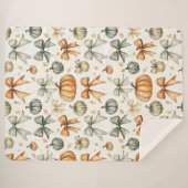 かわいい秋の弓パターン シェルパブランケット (正面(横))