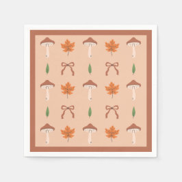 かわいい秋の弓パターン スタンダードカクテルナプキン