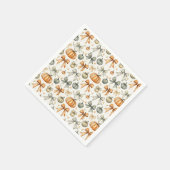 かわいい秋の弓パターン スタンダードカクテルナプキン (角)