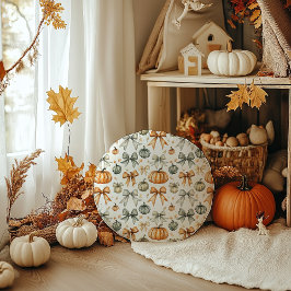 かわいい秋の弓パターン ラウンドクッション