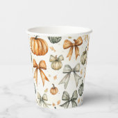 かわいい秋の弓パターン 紙コップ (裏面)