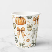 かわいい秋の弓パターン 紙コップ (正面)