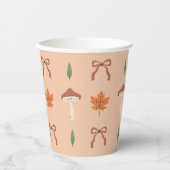 かわいい秋の弓パターン 紙コップ (正面)