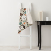 かわいい秋の木版動物模様 シェルパブランケット (インサイチュ)