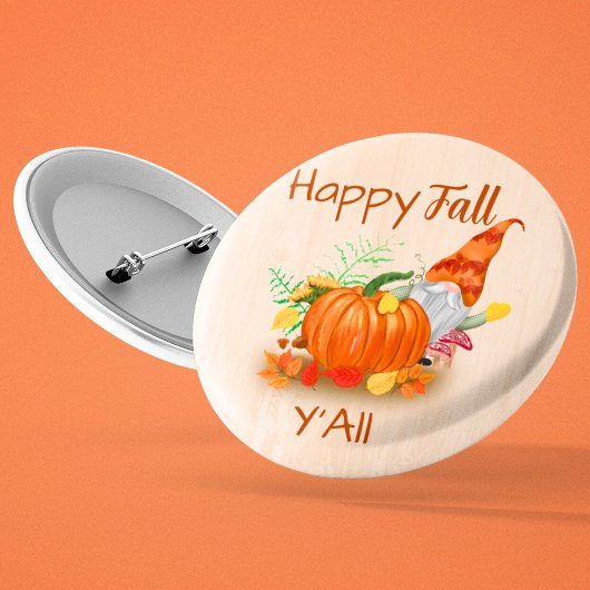 かわいい秋の格言インパンプキンパッチ 缶バッジ