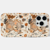 かわいい秋の熊と森の葉柄 Case-Mate iPhoneケース (裏面 (横))