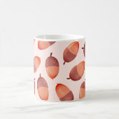 かわいい秋の秋どんぐり模様 コーヒーマグカップ (中央)