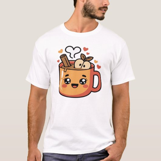 かわいい秋の紅茶クラシックTシャツ Tシャツ (正面)