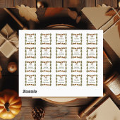 かわいい秋の紅葉 オータム ベリー スイート ブライダル シャワー スクエアシール