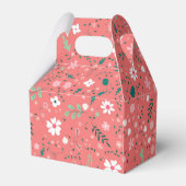 かわいい秋の花イラストレーション花柄 フェイバーボックス (裏面サイド)