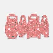 かわいい秋の花イラストレーション花柄 フェイバーボックス (折り畳みなし)