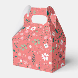 かわいい秋の花イラストレーション花柄 フェイバーボックス