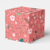 かわいい秋の花イラストレーション花柄 フェイバーボックス (裏面サイド)