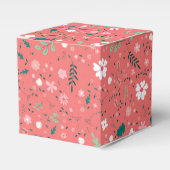 かわいい秋の花イラストレーション花柄 フェイバーボックス (正面サイド)