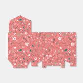 かわいい秋の花イラストレーション花柄 フェイバーボックス (折り畳みなし)