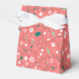 かわいい秋の花イラストレーション花柄 フェイバーボックス