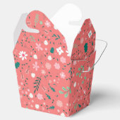 かわいい秋の花イラストレーション花柄 フェイバーボックス (オープン)