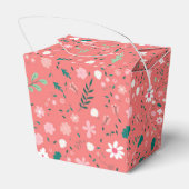 かわいい秋の花イラストレーション花柄 フェイバーボックス (裏面サイド)