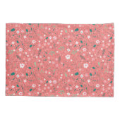 かわいい秋の花イラストレーション花柄 枕カバー (裏面-左)