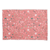 かわいい秋の花イラストレーション花柄 枕カバー (正面左)