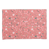 かわいい秋の花イラストレーション花柄 枕カバー (正面右)