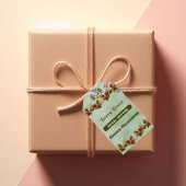 かわいい秋の落ち葉と実のウェディングシャワー ギフトタグ