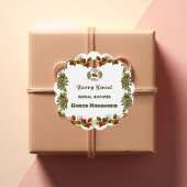 かわいい秋の落ち葉と実のウェディングシャワー フェイバータグ