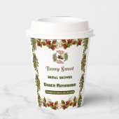 かわいい秋の落ち葉と実の甘いウェディングシャワーのお祝い 紙コップ (裏面)